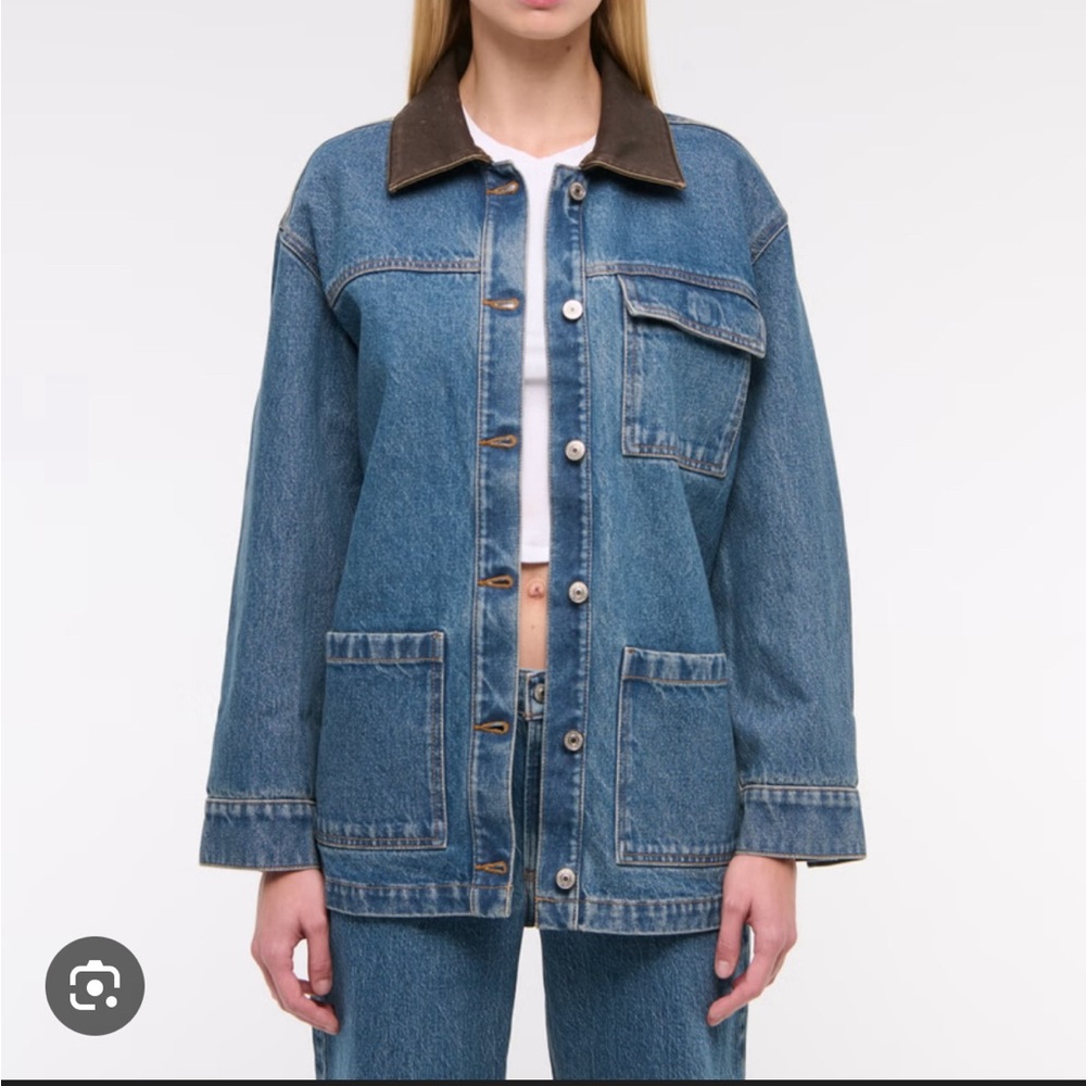 SOLD OUT Abercrombie & Fitch Blue Denim Utility Jacket S